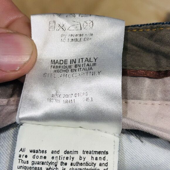 Stella McCartney Straight Leg High Waist Jeans Size 28 Made in Italy - Picture 12 of 16